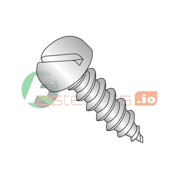 Newport Fasteners Sheet Metal Screw, #8 x 7/8 in, 18-8 Stainless Steel Pan Head Slotted Drive, 4000 PK 229648 - main